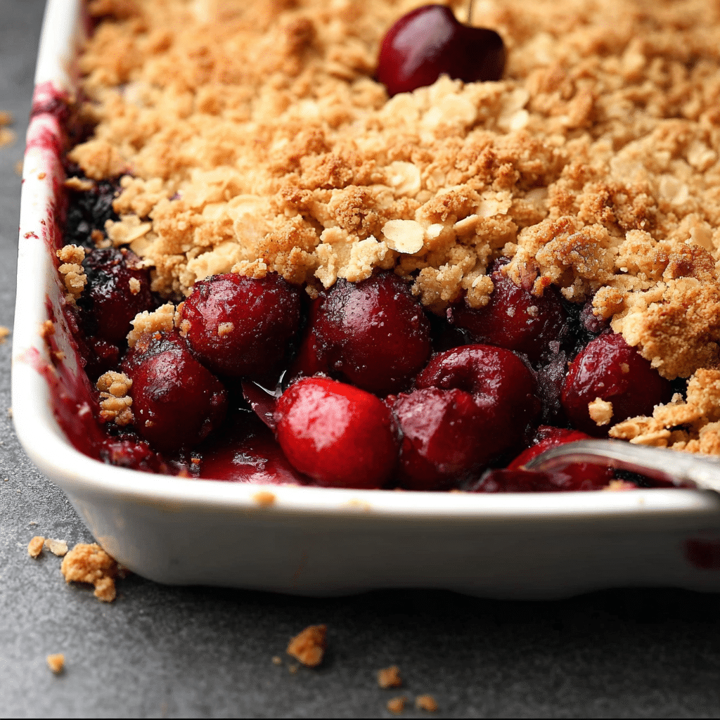 Cherry Crumble with Fresh Summer Cherries