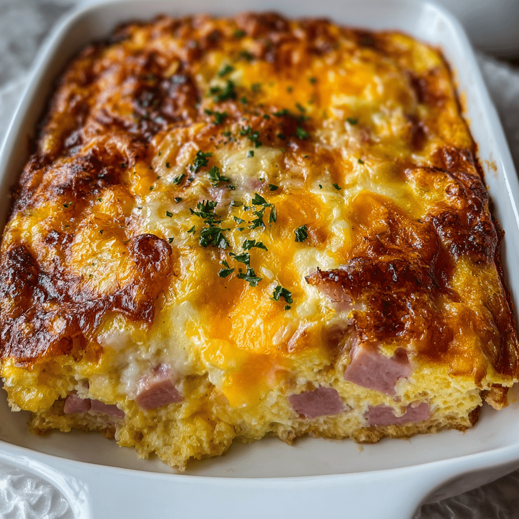 Ham and Cheese Breakfast Casserole