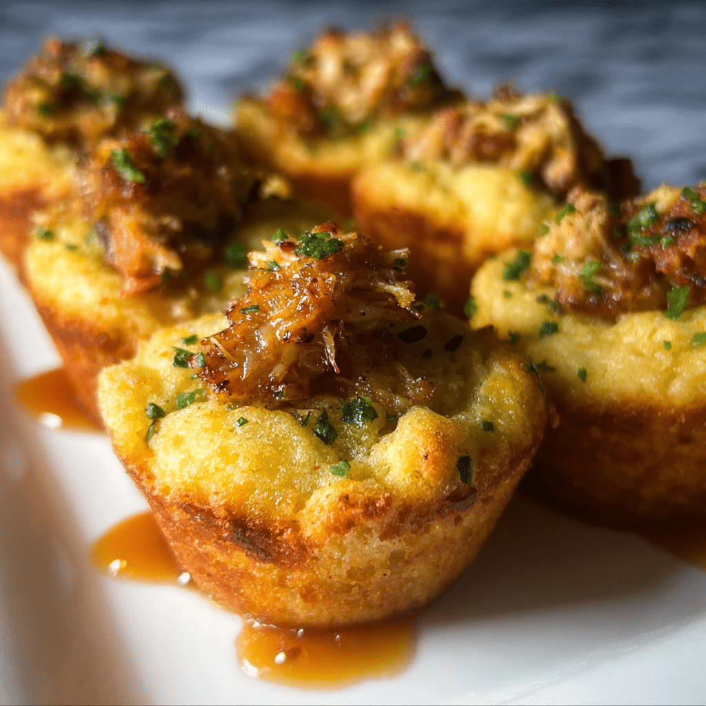 Mini Cornbread Crab Muffins