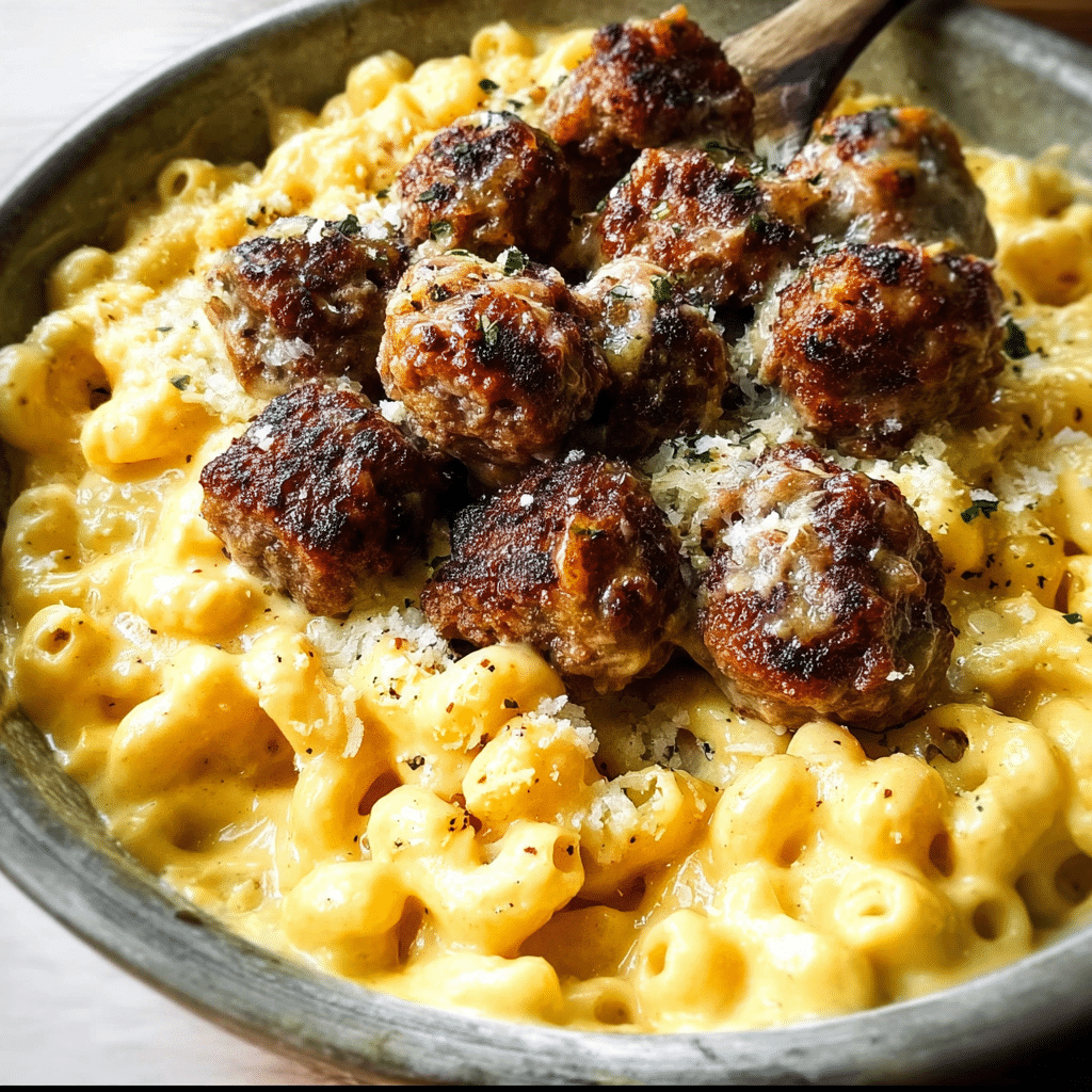 Mini Meatball Mac and Cheese