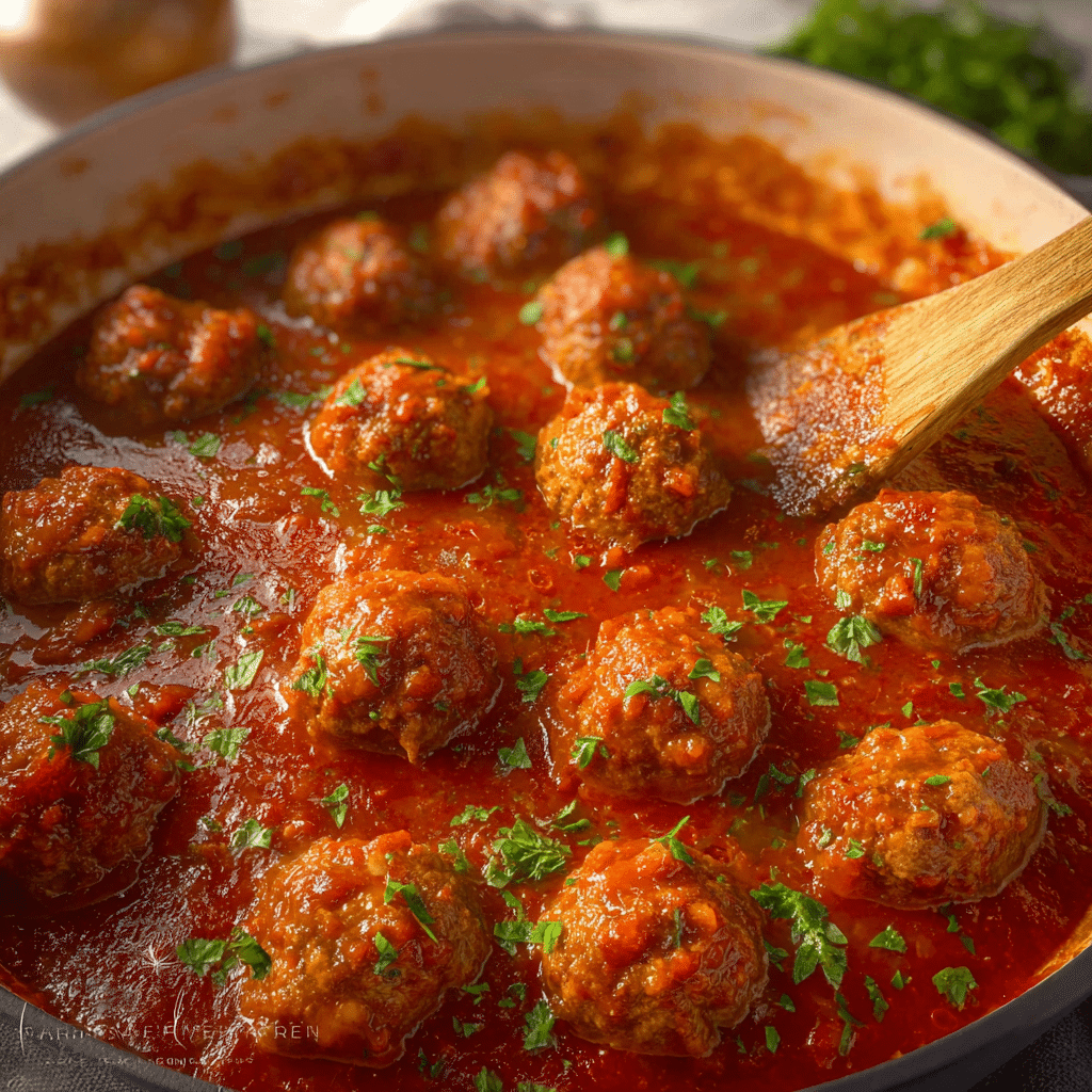 Porcupine Meatballs in Tomato Sauce