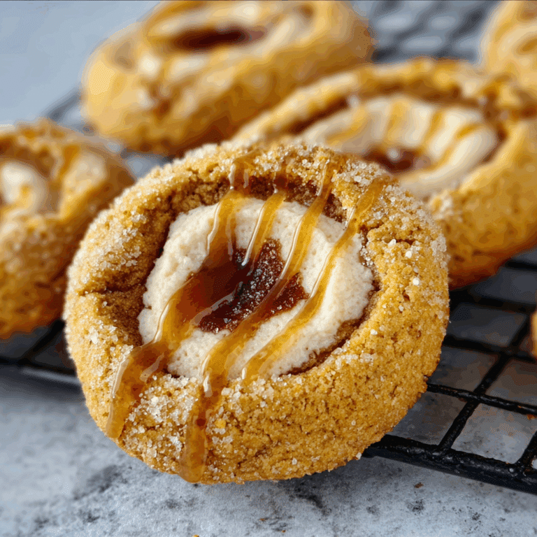 Pumpkin Cheesecake Thumbprint Cookies