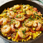 Shrimp and Corn Skillet with Pancetta