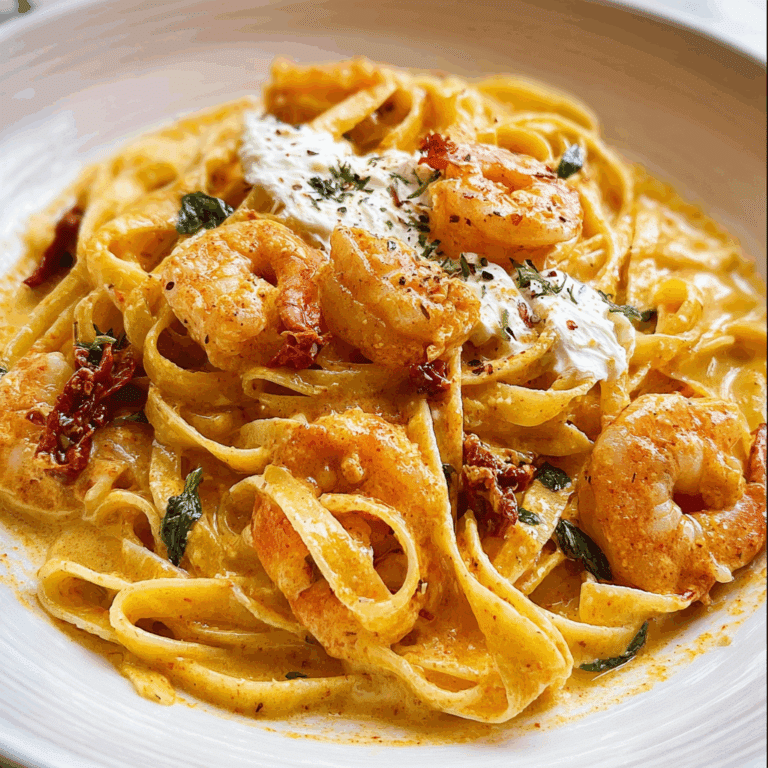 Shrimp Pasta with Sun-Dried Tomatoes & Mascarpone