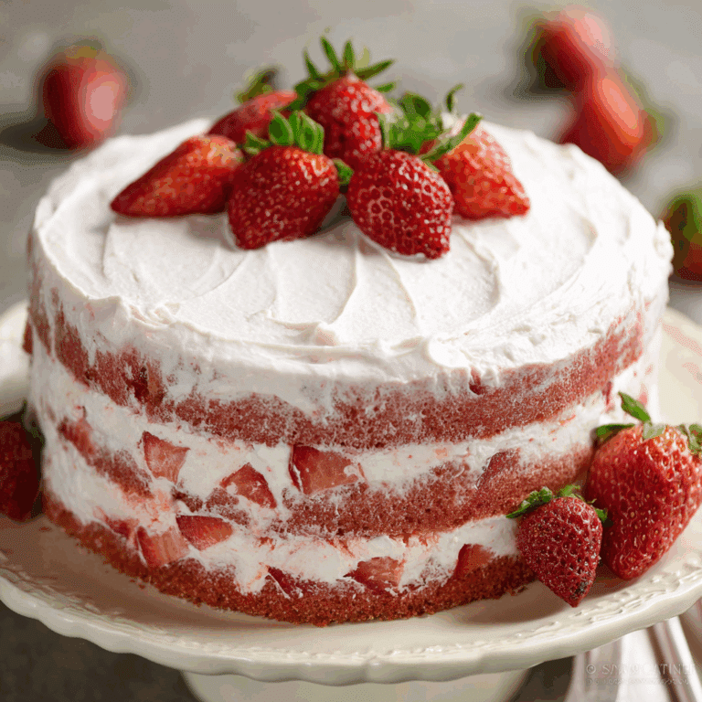 Strawberry Dream Layer Cake with Cream Cheese Frosting