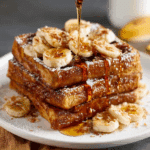 Caramelized Coconut Banana Bread Waffle French Toast