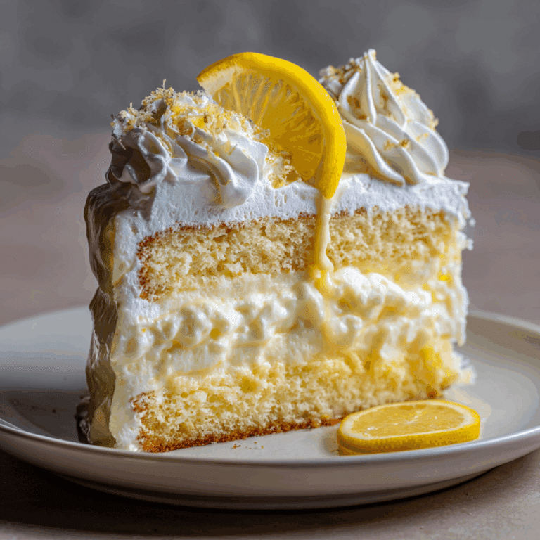 Homemade Copycat Olive Garden Lemon Cream Cake