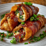 Bacon jalapeno popper eggrolls