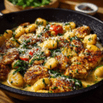 Garlic Chicken Gnocchi Skillet