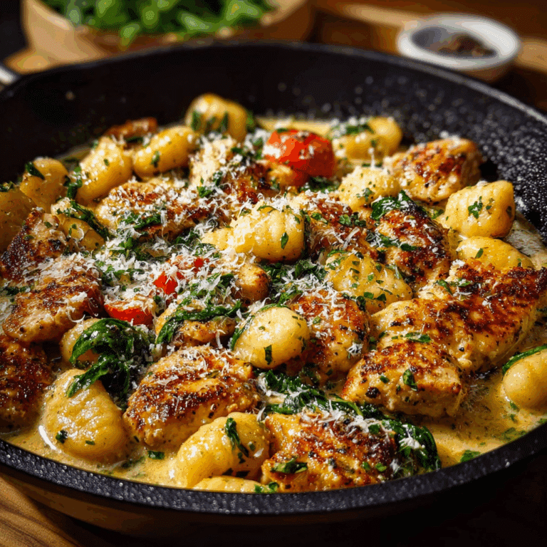 Garlic Chicken Gnocchi Skillet
