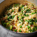 Leek, Pea & Spinach Orzo