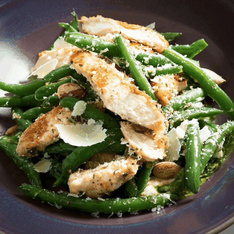 Parmesan Chicken & Green Bean Salad