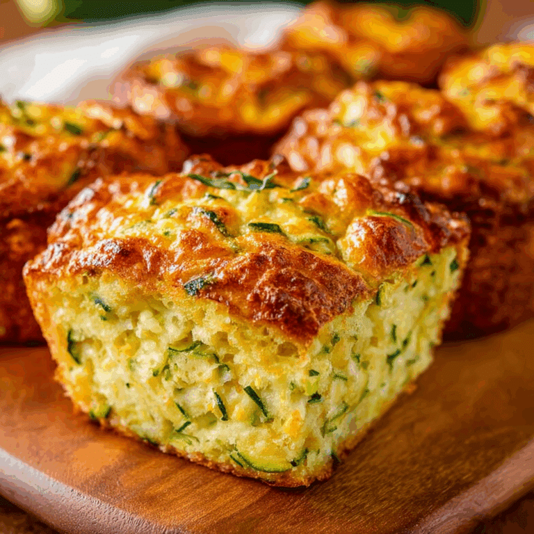 Zucchini Cheese Muffin Slab