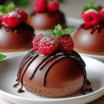 Chocolate Raspberry Cheesecake Domes Recipe