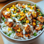 Corn Chicken Rice Bowl