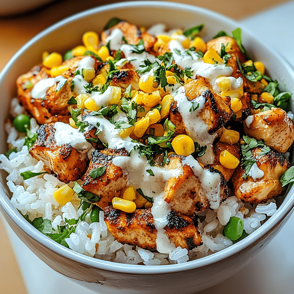 Corn Chicken Rice Bowl