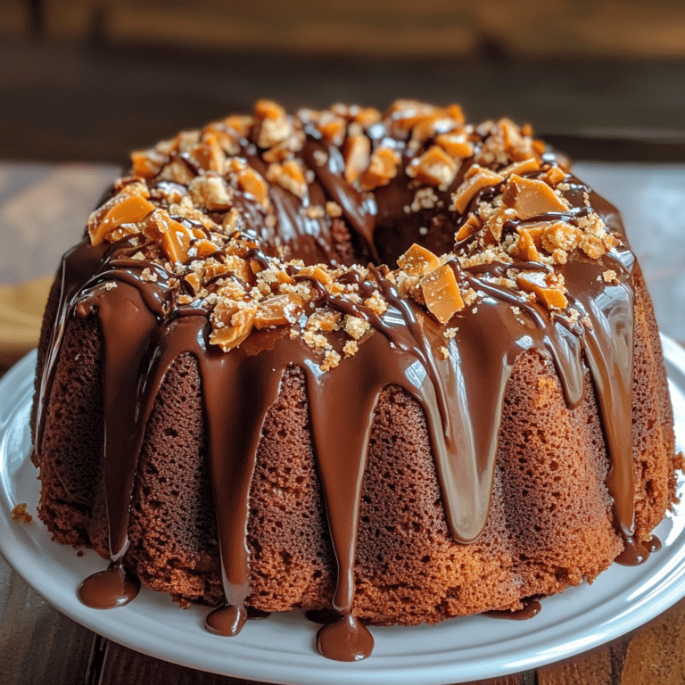 Easy Butterfinger Bundt Cake