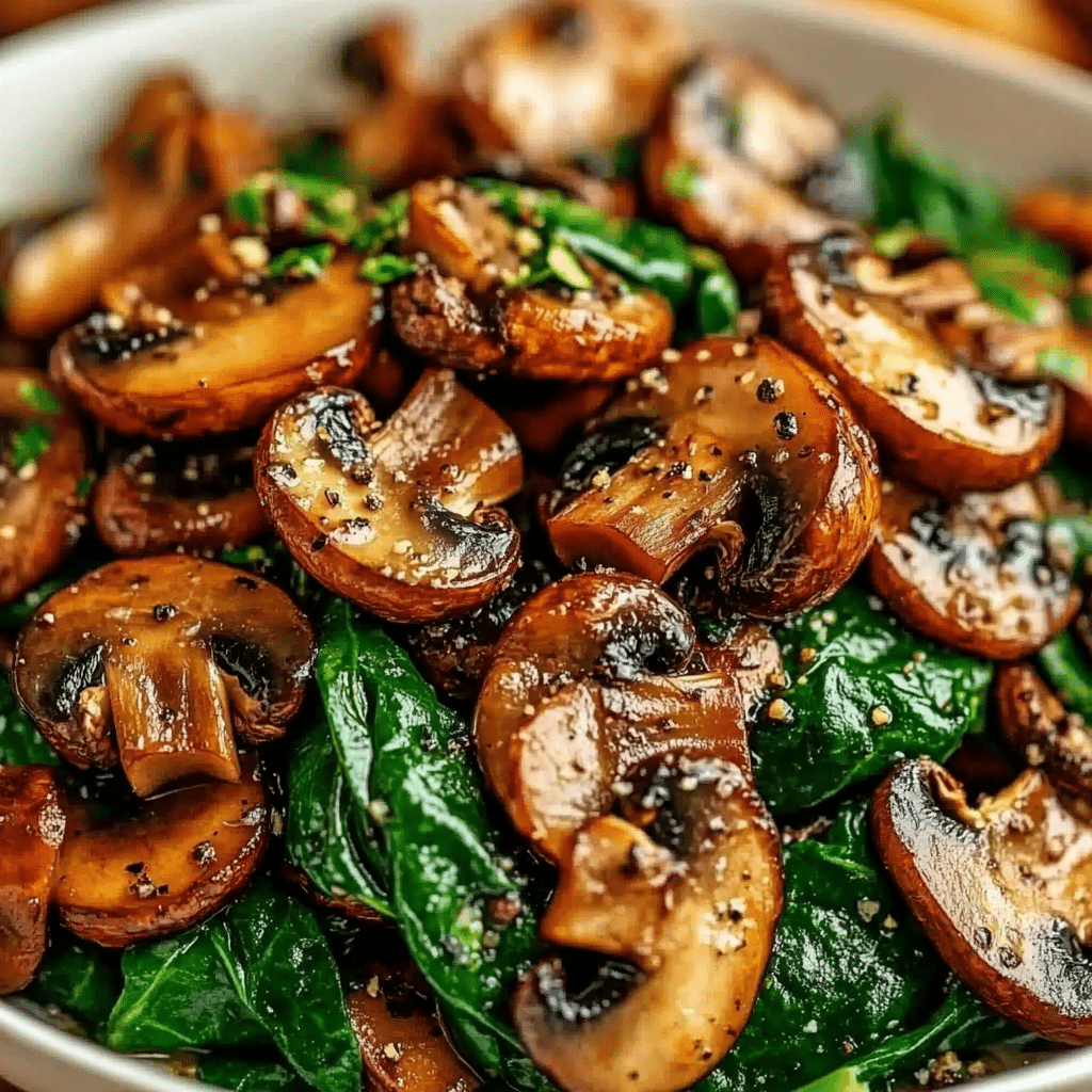 Easy Sautéed Mushrooms with Spinach