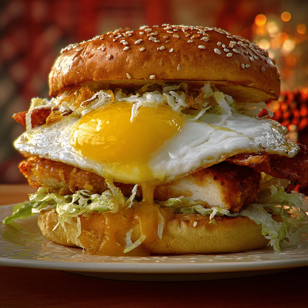 Egg & Chicken Breakfast Sandwich