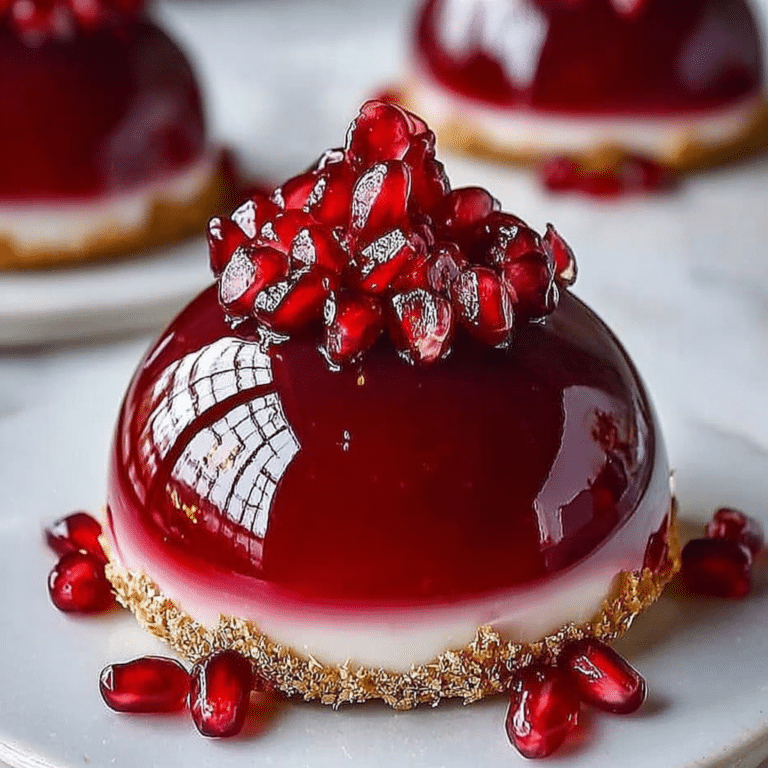 Glossy Pomegranate Mousse Domes
