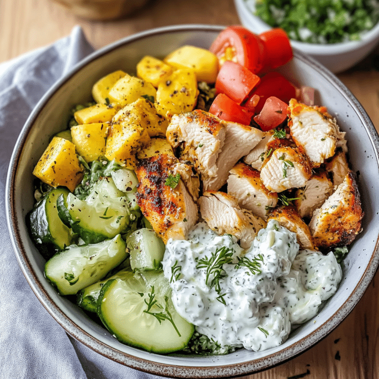 Greek Chicken Tzatziki Bowls