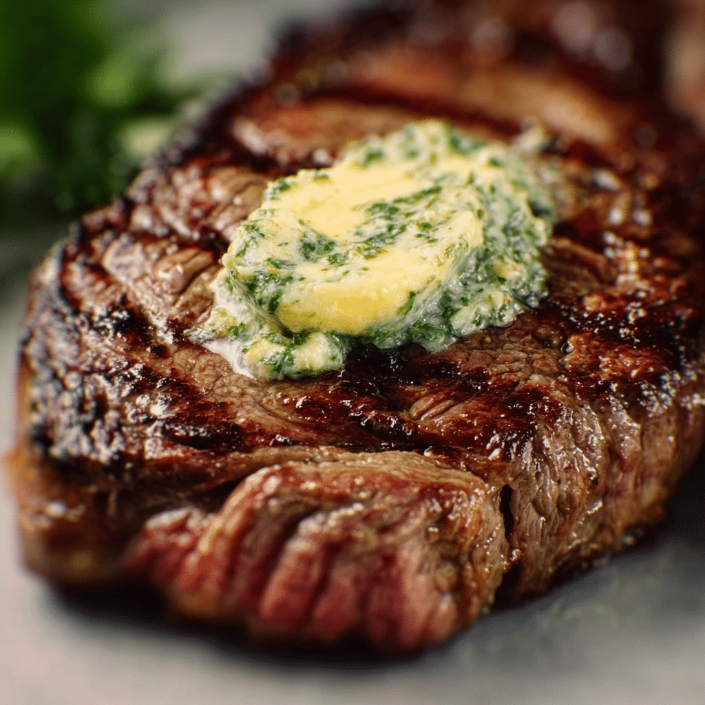 Grilled Steak with Herb Butter