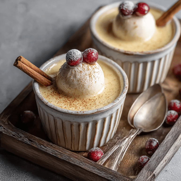 Homemade Eggnog Pudding