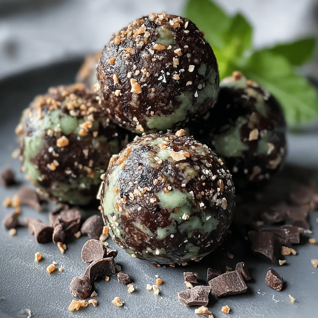 Mint Chocolate Chip Protein Balls