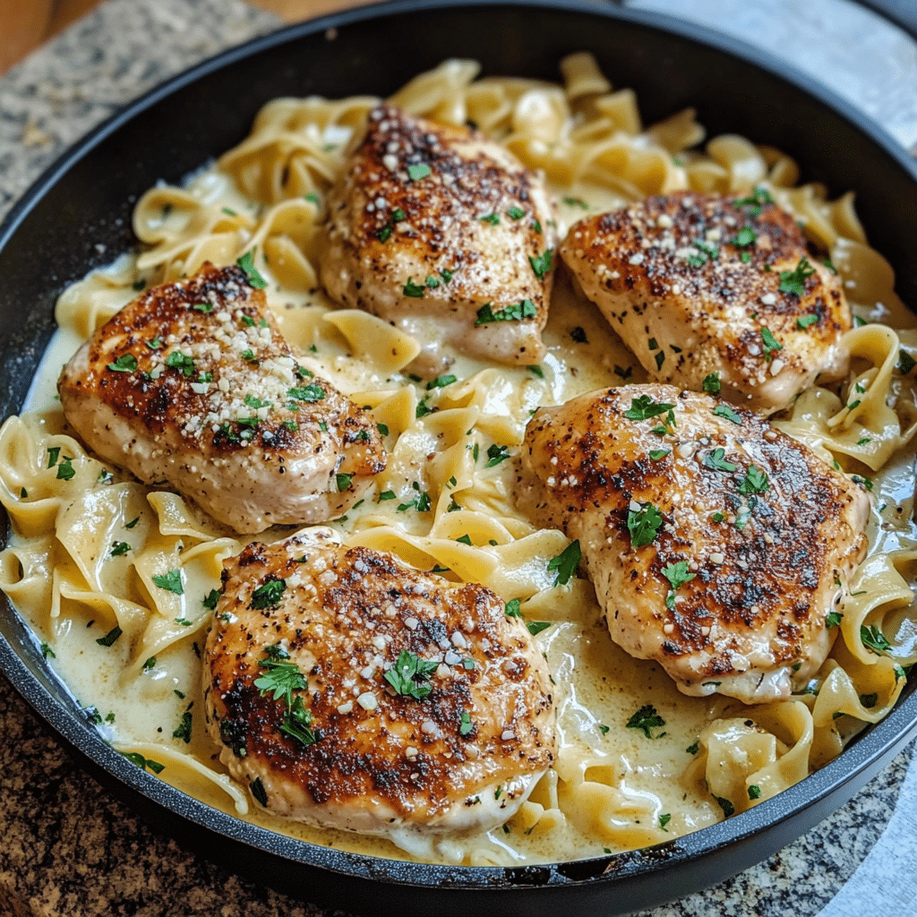 One-Pan Chicken with Buttered Noodles