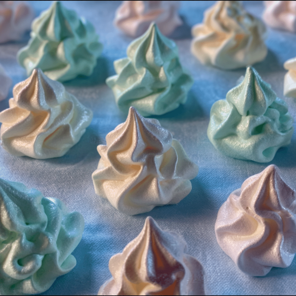 Pastel Meringue Cookies