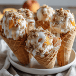 Peach Cobbler Cheesecake Cones