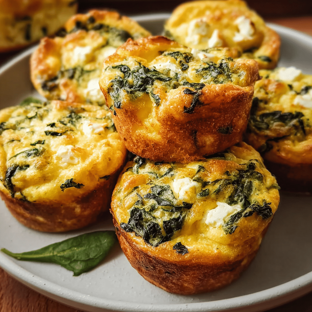 Quick & Healthy Egg Muffins with Spinach and Feta
