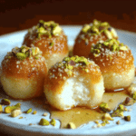 Ricotta Pistachio Honey Bites