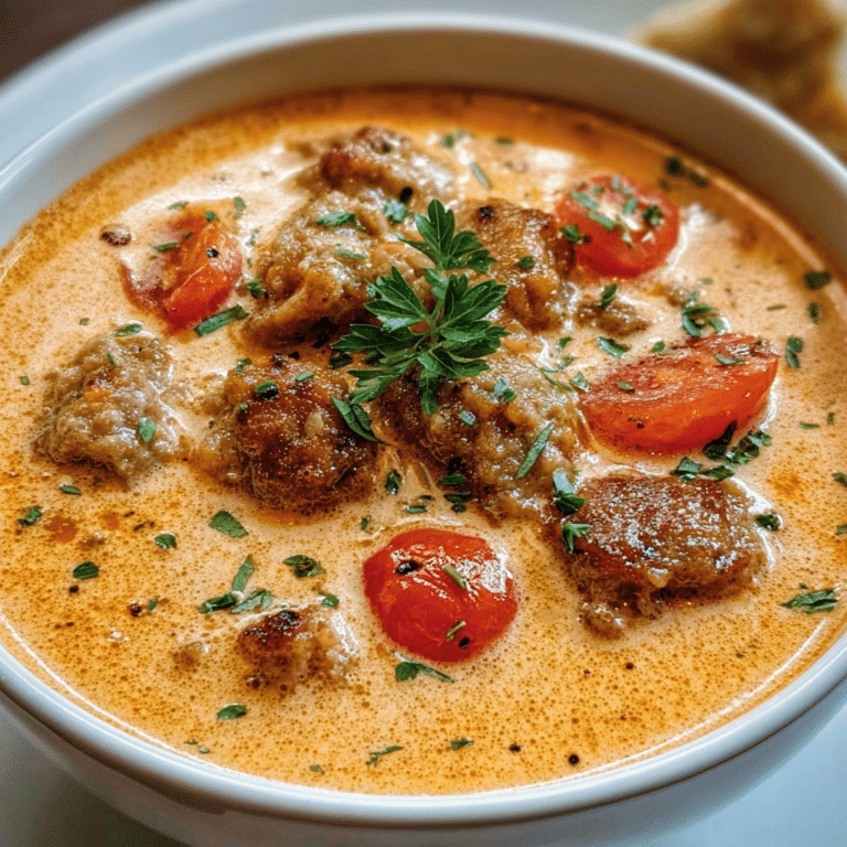 Sausage & Tomato Cream Cheese Soup
