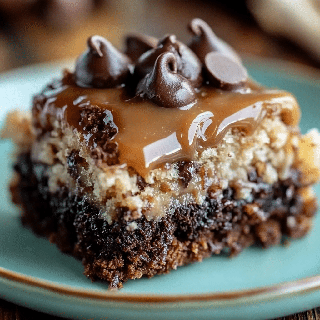 The Best German Chocolate Poke Cake