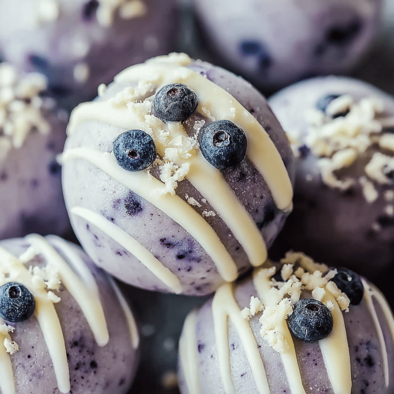 White Chocolate Blueberry Truffles