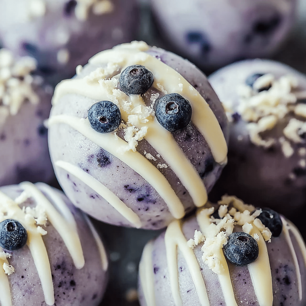 White Chocolate Blueberry Truffles