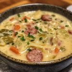 Creamy Cabbage & Sausage Soup