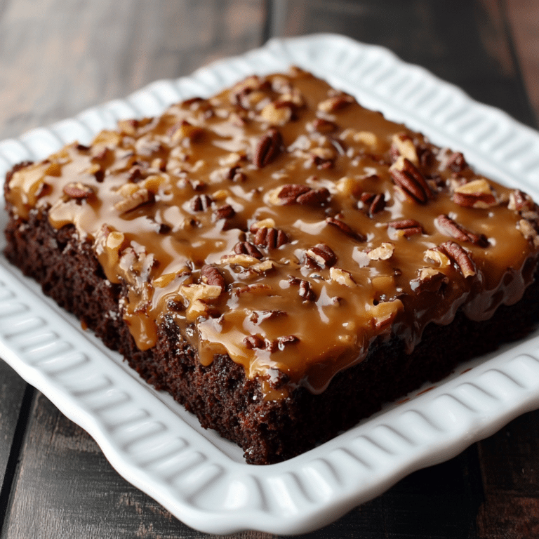 German Chocolate Poke Cake
