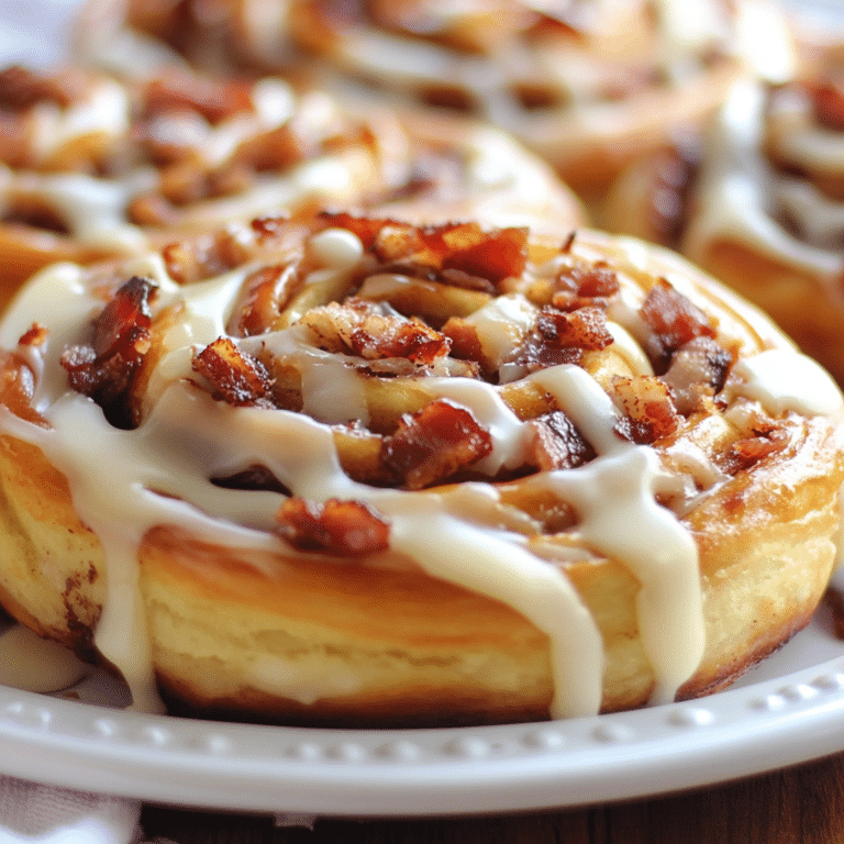 maple bacon cinnamon rolls