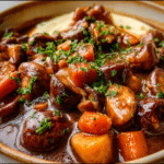 Mushroom Bourguignon
