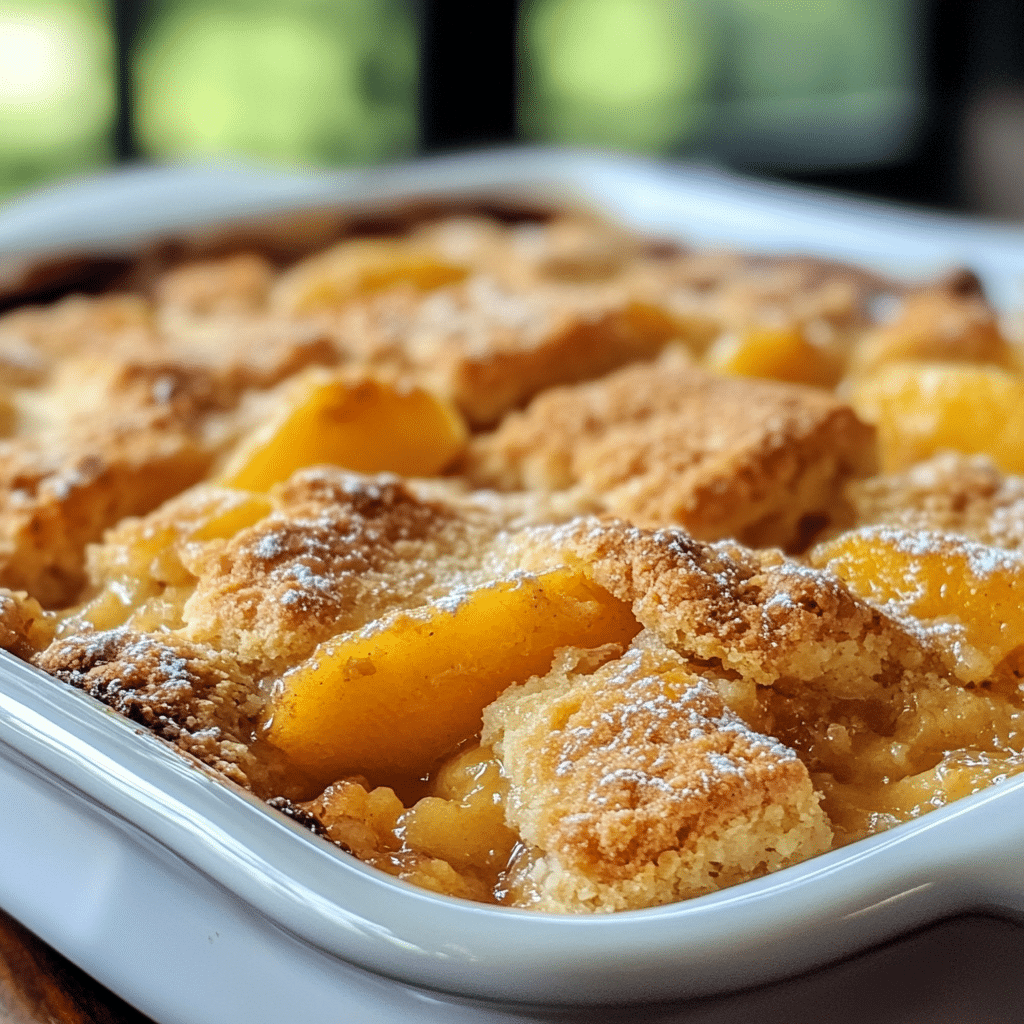 Old Time Oven Peach Cobbler