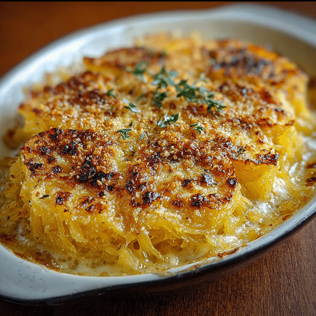 Spaghetti Squash Au Gratin