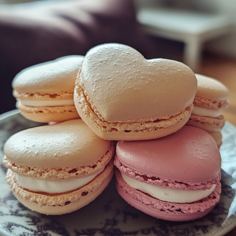 Valentine’s Heart Macarons