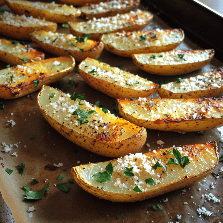Baked Garlic Parmesan Potato Wedges