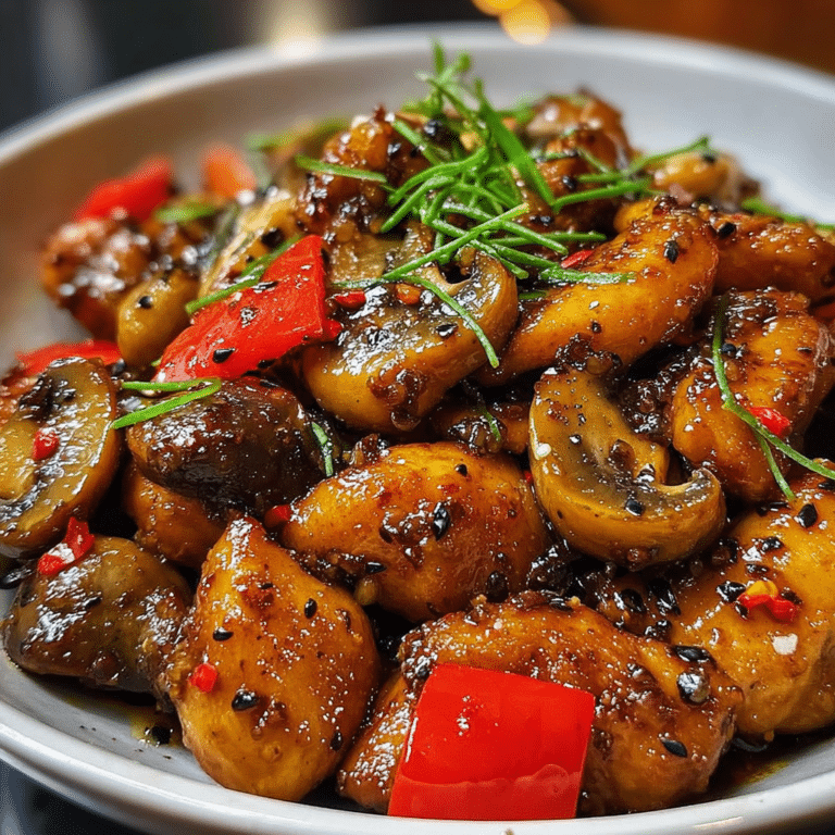 Black Pepper Chicken with Mushrooms Recipe