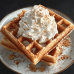 Cinnamon Waffles with Cinnamon Whipped Cream