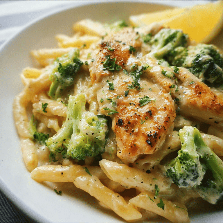 Creamy Garlic Parmesan Chicken Pasta with Broccoli