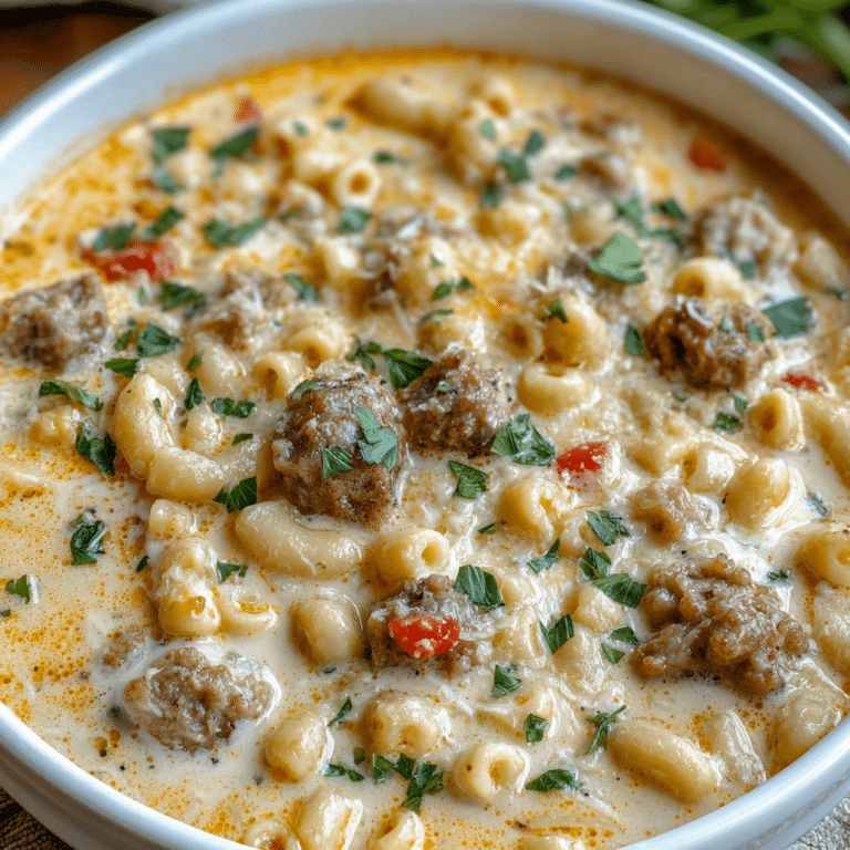 Creamy Parmesan Italian Sausage Ditalini Soup Recipe