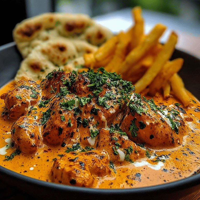 Easy Creamy Butter Chicken with Garlic Drizzle